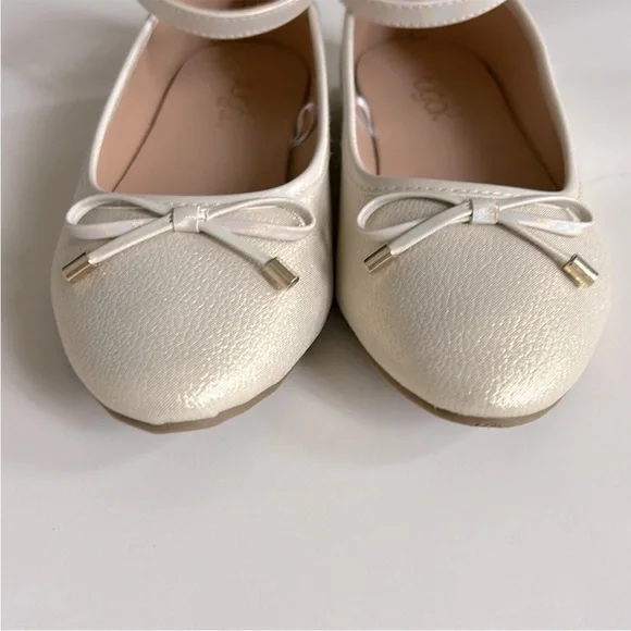 Girls Ballet Flats with Ankle Strap & Buckle - Picture 3 of 7